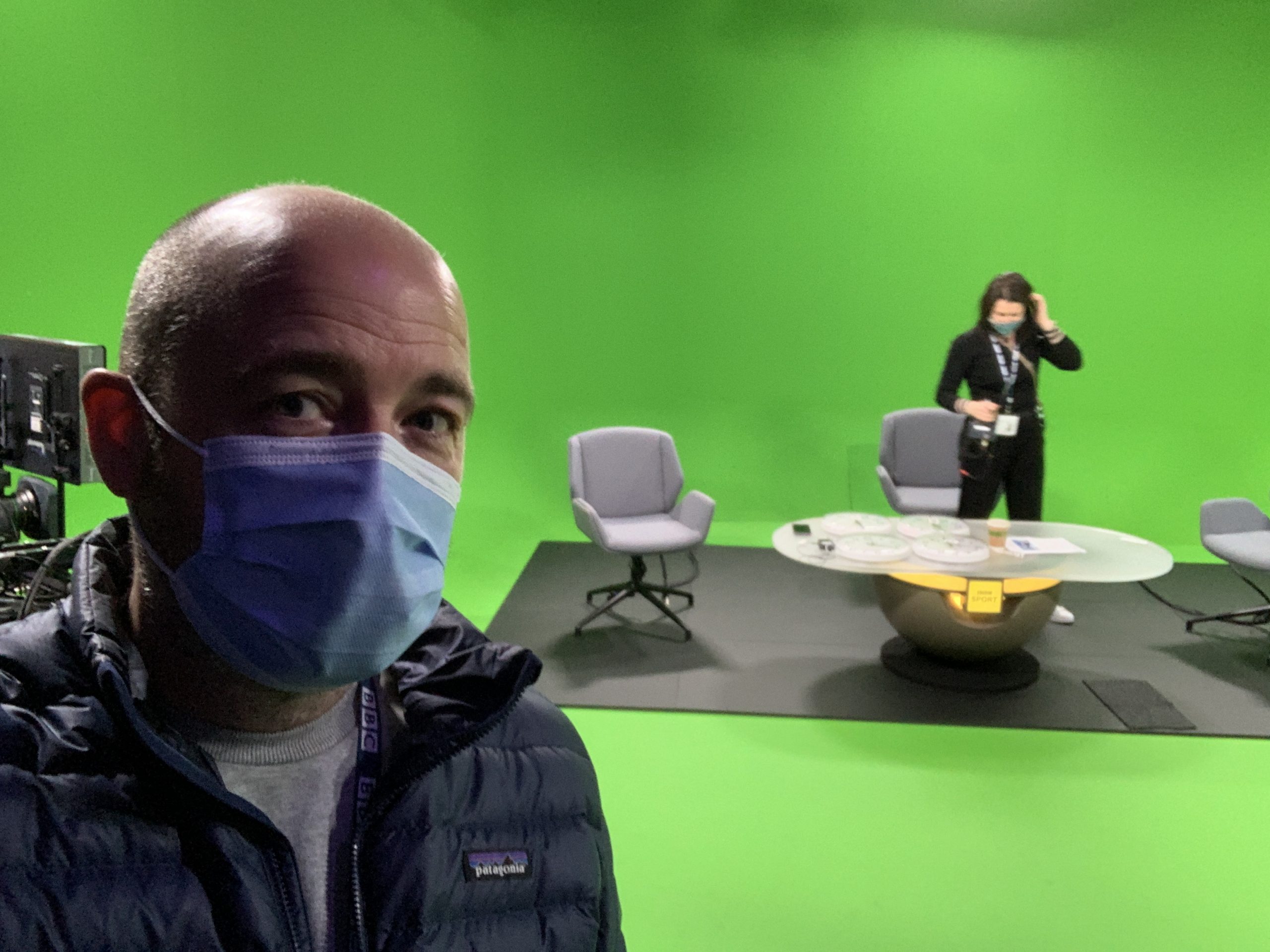 Jim Mann inside BBC Sport's Pres 2 studio.